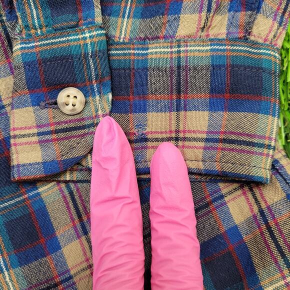 Vintage 80s Pendleton Western Plaid Shirt XL 22x28 Hippie - Picture 7 of 15